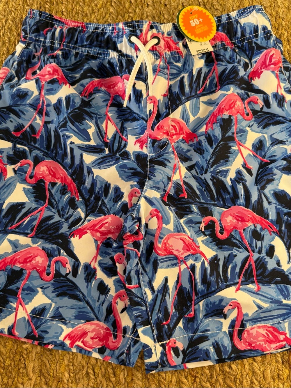 The Children’s Place Boys Flamingo Drawstring Swim Trunks Size XXL NWT $22.95